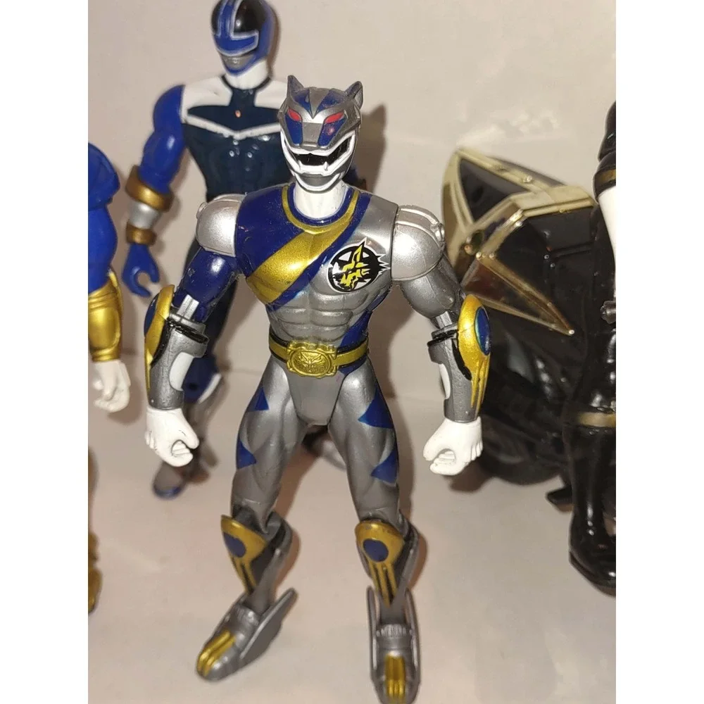 Power Rangers Wild Force Figure Lot 2000s Lunar Wolf Blue Warrior Black Bison